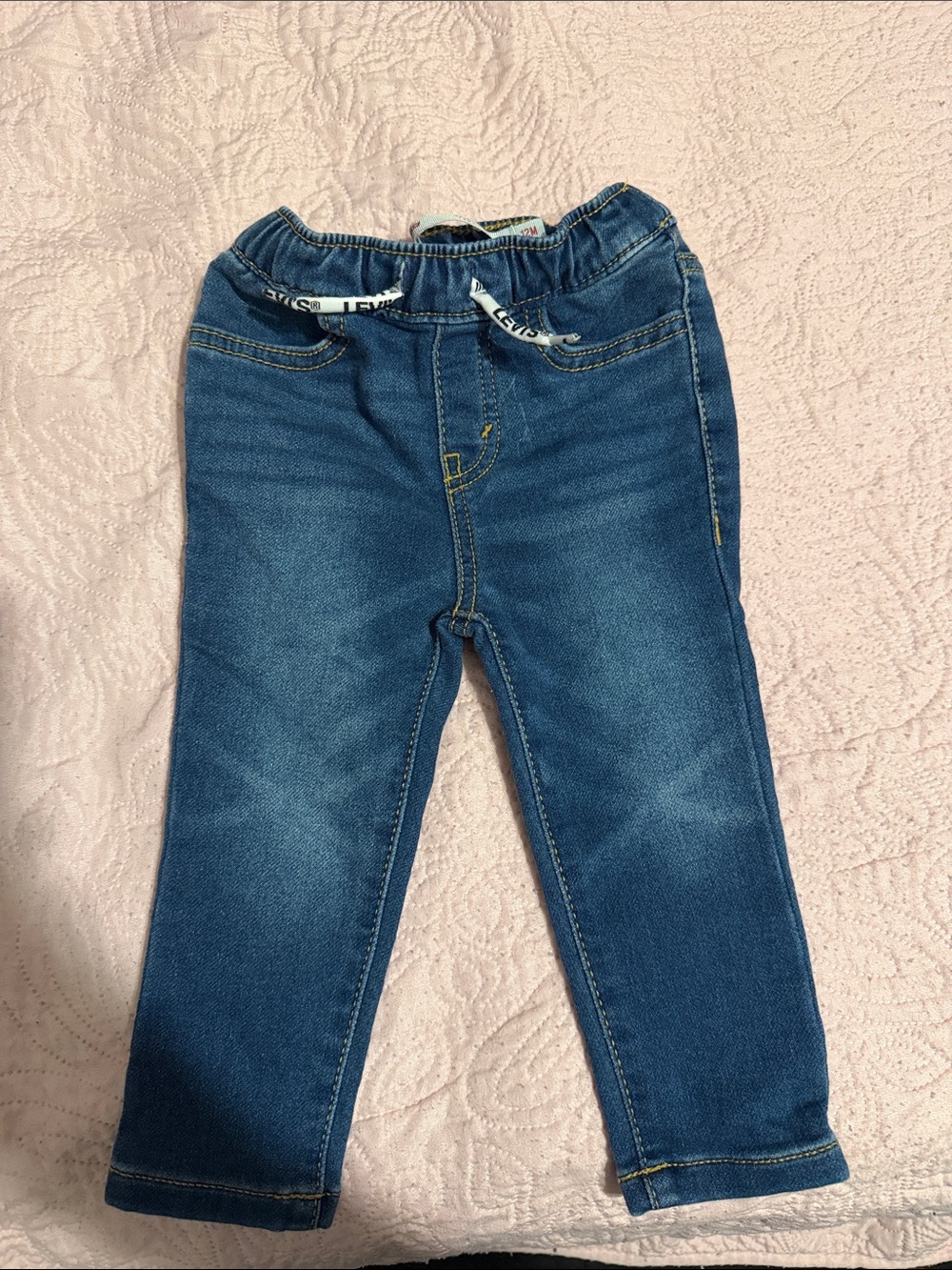 Children's Dark Blue Denim Pull-On Jeans